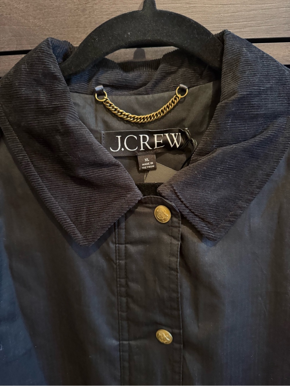 NWT J.Crew Cropped Barn Jacket in Black Ripstop Cotton - Picture 7 of 9